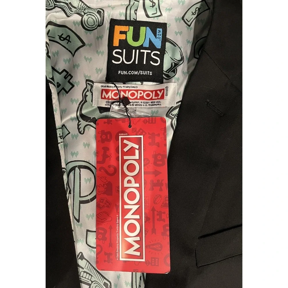 NWT Men's Sz 46R‎ Monopoly Themed Blazer.